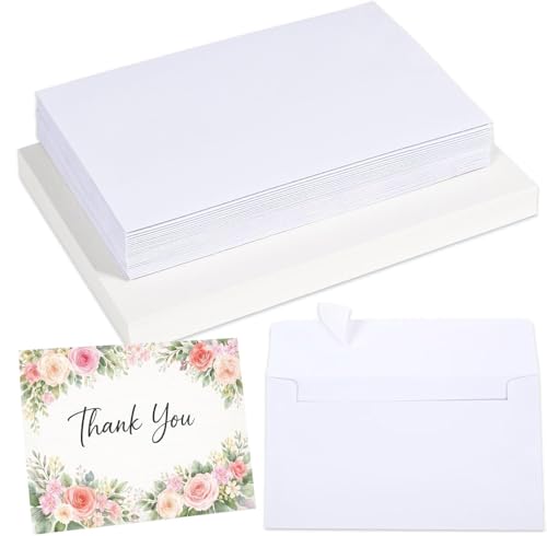 30 Sets Watercolor Cards with Envelopes 140lb/300GSM Blank Watercolor Paper 4 x 6in Foldable Water Colour Postcards for Greeting Card Birthday Wedding Invitations