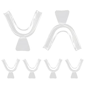 TRKETK 6 Stück Aufbissschiene, Knirscherschiene Zahnform Zahnschutz Zahnaufhellungsform Dental Oral Care Kit Thermoplastische Mundschienen für Zahnaufhellung, Sport, Nacht, Knirschen, Schlaf
