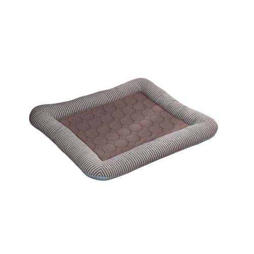 DrivEx 夏用ペットマット、夏用ペットベッド、猫、小型犬用ベッド、スクエアマット、洗える、犬用、ペットベッド、ひんやりマット、犬用マット、噛みつき防止、かわいい、猫用、涼しい、クール、柔らかい、熱中症 (ブラウン,XL)