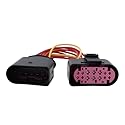 Be In Your Mind Auto-Xenon-Scheinwerferanschluss 10-polig auf 14-polig Stecker 1J0973737 1J0973835 Kompatibel mit Audi A1 A3 A4 A5 A6 A8