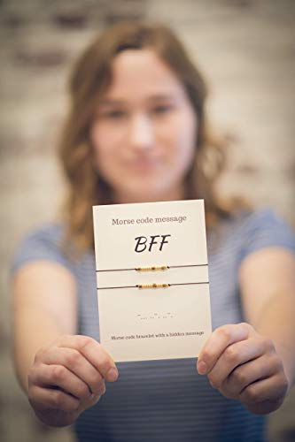 Bff Morse Code Morsecode Bracelet Set Of 2, Birthday Gift For Best Friend, Bff Bracelet, Best Friend Forever, Friendship Bracelet, Friendship Gift, Best Friend Bracelet #TOP7