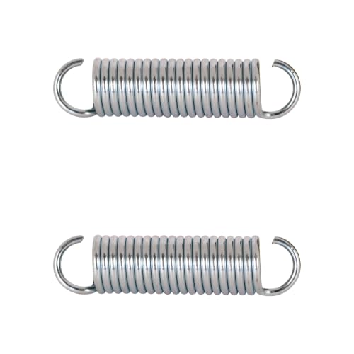 Prime-Line SP 9620 Extension Spring, Spring Steel Construction, Nickel-Plated Finish, 0.105 GA x 3/4 In. x 3-1/8 In., Single Loop Open, (2 Pack)