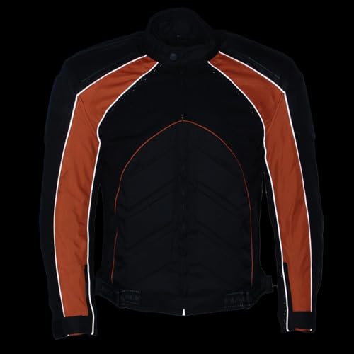 Image of NexGen SH2153 Men's Black CE Armored Motorcycle Textile and Leather Combo Jacket