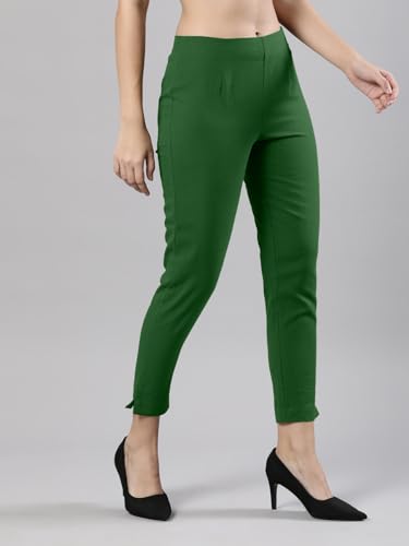 Image of Femmora Comfortable Fit Solid Straight Pant, Breathable Cotton Fabric with Side Zip Button Closure, for Women, Pack of 1