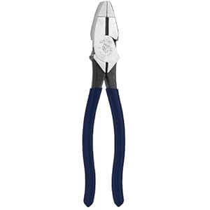 Klein Tools D213-8NE Pliers, 8-Inch Side Cutters, High Leverage Lineman’s Pliers Cut Copper, Aluminum and other Soft Metals