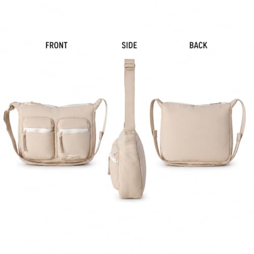 Image of Reebok Womens Small Crossbody Bag Lightweight Nylon Purse Adjustable Strap | Quilted Washed Fabric, Roomy Interior with Handy Pockets, Wear Over Shoulder or Across Body, Great for Daily Travel