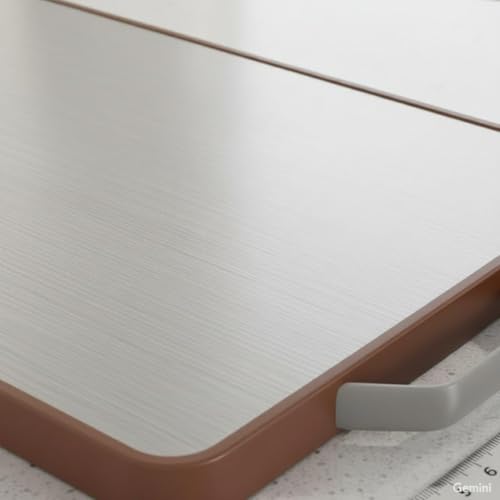 Image of Herrlich Homes Large Steel Chopping Cutting Board for Kitchen | Heavy-Duty Cutting Board | Dual Side usable | Antiskid | 38 x 28 cm