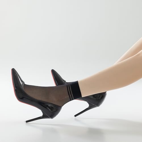 Image of 12 /20 Pairs Women's Ankle Sheer Nylon Socks