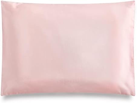 TILLYOU Toddler Bed Pillow with Pillowcase,100% Soft Cotton Baby Pillow for Sleeping,Kids Travel Pillow with Case, 13”x18”,Pink