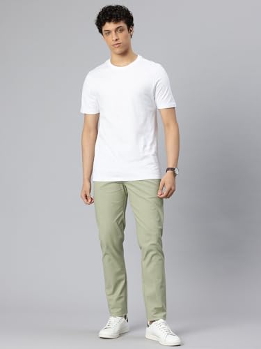 Image of Majestic Man Premium Cotton Slub Slim Fit Comfortable Solid Stylish Trousers