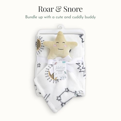 Image of Evolur Astro Nap 2 Piece Gift Set, Includes Blanket with Lovey, Warm and Cozy Baby Blanket, Machine Washable Nursery Bed Blanket, Soft and Charming Lovey