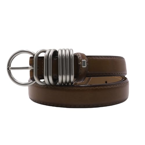 JUMISEE Genuine Leather Waist Belts for Women Luxury Metal Ring Waistband Adjustable Buckle Belts for Jeans Pants Dress4