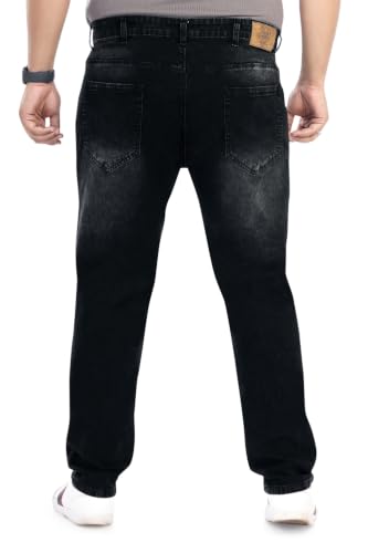 Image of Pluss Tribe - Plus Size Jeans for Men - Denim Jeans - Ideal for Casual, Office Available Sizes : 40 to 52