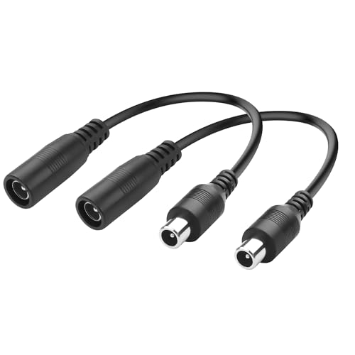 JSADZKJ DC5521 to 8mm Electric Scooter Charging Cable,24V DC 5.5x2.1 mm to 8mm RCA Connector Adapter Cable for Electric Scooter,Mobility Scooter,Balance Bike-5.9in (2PCS) DC8016