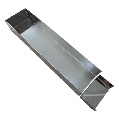 Tidevib Tiramisu-Form aus Edelstahl mit abnehmbarem Deckel, 40 x 10 cm, zum Backen von Desserts und Kuchen