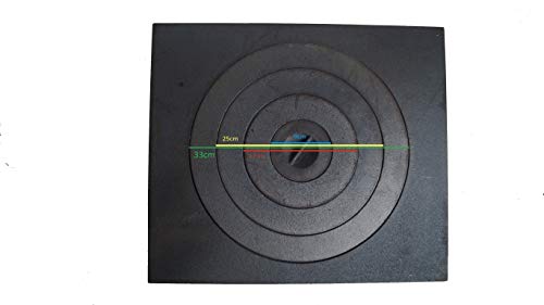 Miniatura 2 de Sellon24 Placa De Fundición Para Horno Placa De Hierro Fundido Sin Tratar Juego De Anillos De Hierro Fundido Herdring 46 X 40 Cm