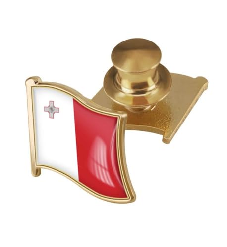 Image of vmcoatdu Country Flag Backs Locking Pin Keepers Locking Clasp Pin Badge International Travel Brooch Metal Alloy Souvenir Pin 0.75x0.7 Inch Small Pin