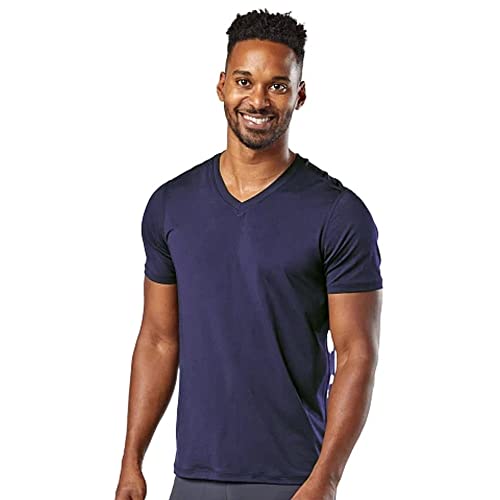 Road Runner Sports Korsa All Day V-Neck 2.0 For Men | Lightweight, Moisture Wicking, Base Layer | For Running, Relaxing & Gym | Dark Navy, Xx-Large #TOP15
