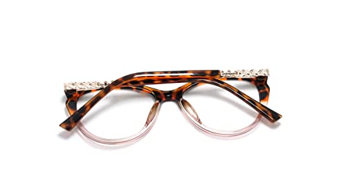 Óculos Armação Feminino Gatinho Com Lentes Sem Grau Ny-001 (Marrom-Tartaruga)