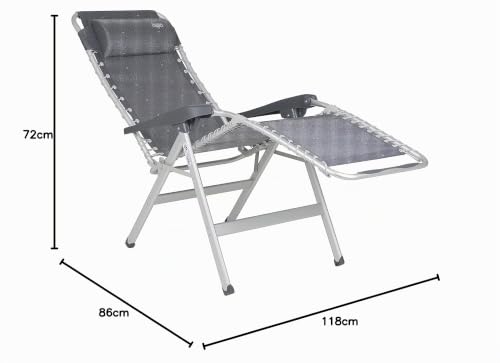 Miniatura 2 de Crespo Al 232-M-40 - Tumbona G.Relax Con Patas Tubo Oval, Multifibra, Color Gris Antracita