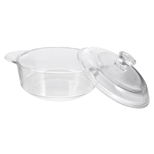 STOBAZA Pentola in Vetro per Stufati Pentola da Cucina Coperchio per Zuppe e Noodles Articoli Essenziali per Cucina
