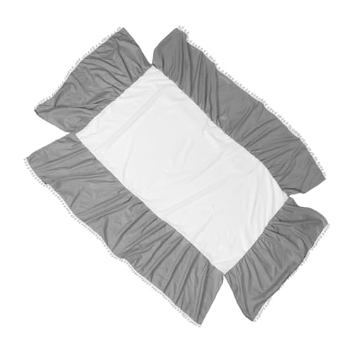 Toyvian Falda de cuna mini valla cerradura de la puerta del gancho de la puerta ganchillo de espuma falda para cuna falda cuna accesorios para cuna cubre algodón Light Grey