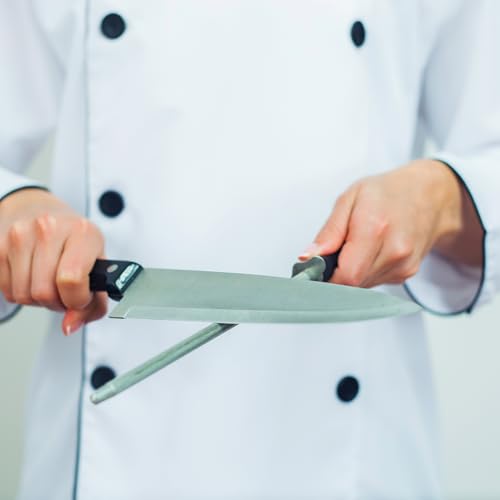 Image of Machado Cleaver Knife Set - Stainless Steel Butcher Knife with Easy Grip Handle & Sharpening Rod - Heavy Duty Kitchen Knife for Meat, Poultry, Fish & Vegetable Chopping
