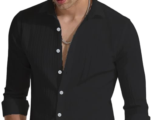 Image of Lonexo Popcorn Cotton Shirts for Men || Casual Shirt for Men || Men Stylish Full Sleeve Shirt || Men Fancy Shirt || Men Full Sleeve Shirt || Plain Shirts for Men