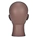 Afro Cosmetology Mannequin Head - Bald Manikin for Wigs Making, Wig Display, Hat and Glasses Display With Free Clamp