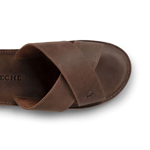 La Leche, The Wanderer Sandals, Slide Sandals with Soft Cushion, Indoor and Outdoor Shoes, Full Grain Leather & Memory Foam, Handmade2