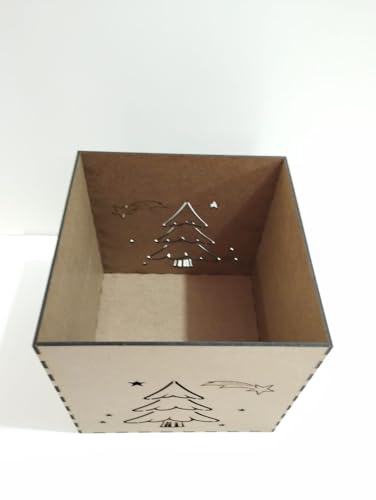 Caixa para Panetone Quadrada 20x20 cm mdf cru