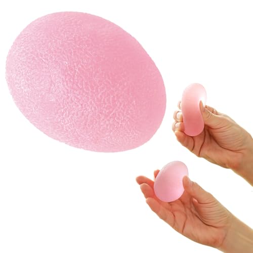 SISSEL® Press Egg Pink, Leicht | Hand- und Unterarmtrainer | Förderung von Muskelaufbau und Beweglichkeit | Ergonomisches Design | Inkl. Übungsanleitung | Ideal für Physiotherapie & Rehabilitation