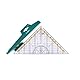 Linex 2632 Geo-Dreieck aus Kunststoff, mit Griff, 30 cm, Winkelmesser, abnehmbarer Griff, Facette, Tuschenoppen, metrische Skala