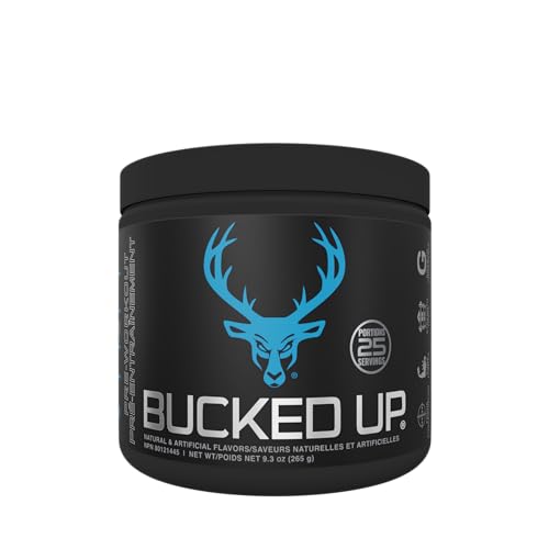 Bucked Up Pre-Workout Powder, 25 Serve (Blue Raz)