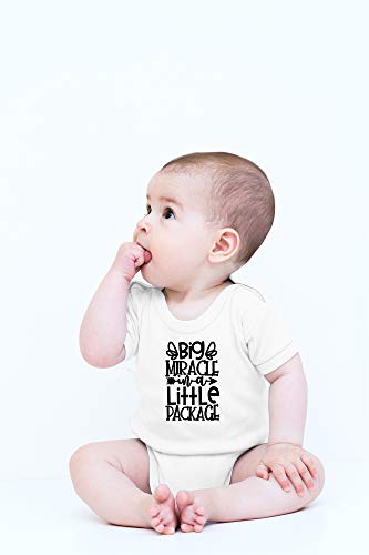 CBTwear Big Miracle In A Little Package - Baby Clothes - Funny Newborn Bodysuit Outfits for Boys and Girls2