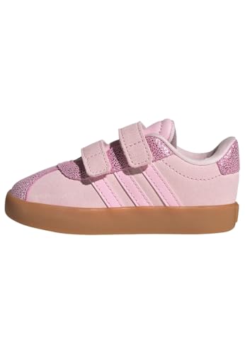 Image of adidas Boys Vl Court 3.0 Slip On Sneakers Shoes Casual - Pink, White
