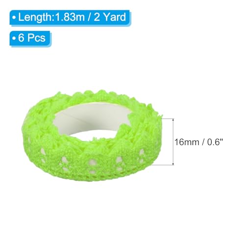 Cinta de encaje autoadhesiva PATIKIL verde de algodón para scrapbooking y manualidades DIY 3