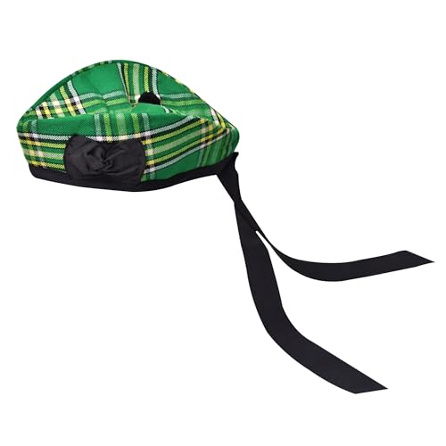Image of Glengarry Cap-Traditional Scottish Hat, Acrylic Wool Tartan Glengarry hat, Kilts /Bagpipes Accessories