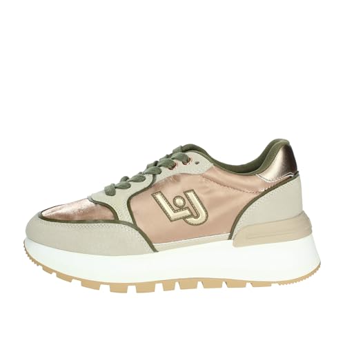 Sneaker Liu Jo Amazing 25 en cuir et tissu rose gold pour femme