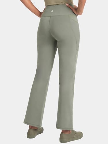 Image of Enamor High Rise Full Length Pull on Boot Cut Active Pant for Women - Relaxed Fit, Quick Dry, Antimicrobial - A402