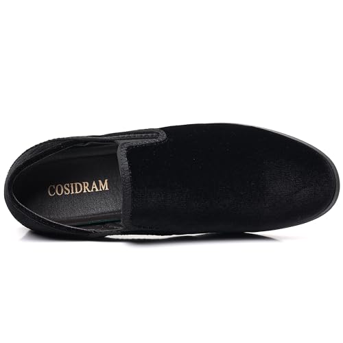 COSIDRAM Men's Casual Loafers Velvet Comfort Classic Foldable Heel 2-Way Wear Slip On Fashion Slippers Walking Shoes2