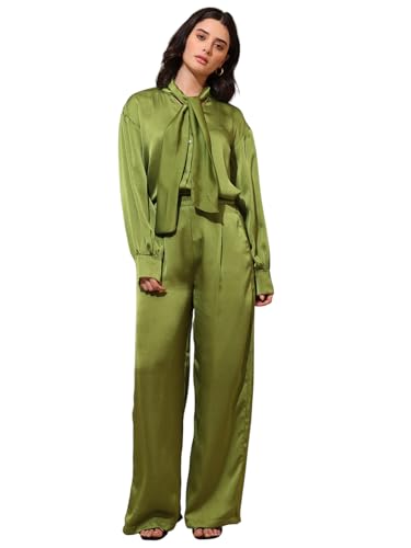 Image of PURVAJA Women's Midi Satin Co-Ords