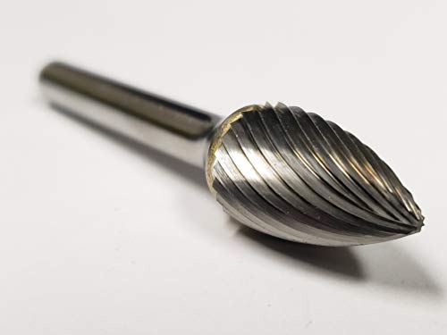 Fresa Carburo Compacto Forma Árbol Punta Aguda 1/4" miniatura 1
