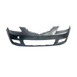 FitParts Compatible With Front Bumper Cover 2007-2009 Mazda 3 GS GX GT S i Sedan 07-09. New, Primed and Ready for Paint. With Fog Light Holes. MA1000215 BAN650031CBB 2008