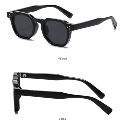 Lunettes de soleil rétro UV400 munies de verres teintés thé gris - 3