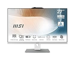MSI Modern AM272P 12M-016DE Intel® Core™ i7 68,6 cm (27 Zoll) 1920 x 1080 Pixel 32 GB DDR4-SDRAM 1000 GB SSD All-in-One-PC Windows 11 Home Wi-Fi 6 (802.11ax) Weiß