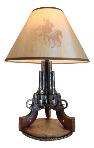 Ebros Triple Six Shooters Revolver Lamp