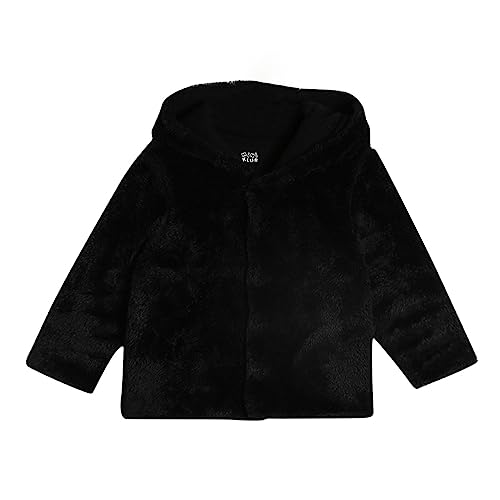 Image of miniklub Infant Boys Lightweight Faux Fur Trim Hooded Jacket