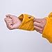 FaroLy Welding Apron Leather Welding Clothes Protective Clothing Apparel Suit Durable Leather with Tool Pockets, Style1, Yellow