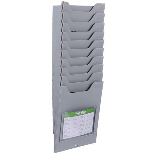 POPETPOP Porte-cartes Organisateur D'accessoires de Bureau Fonctionnel pour Bureau et Entrepôt Mural en Pp Léger Support Pratique et Robuste pour Cartes de Travail
